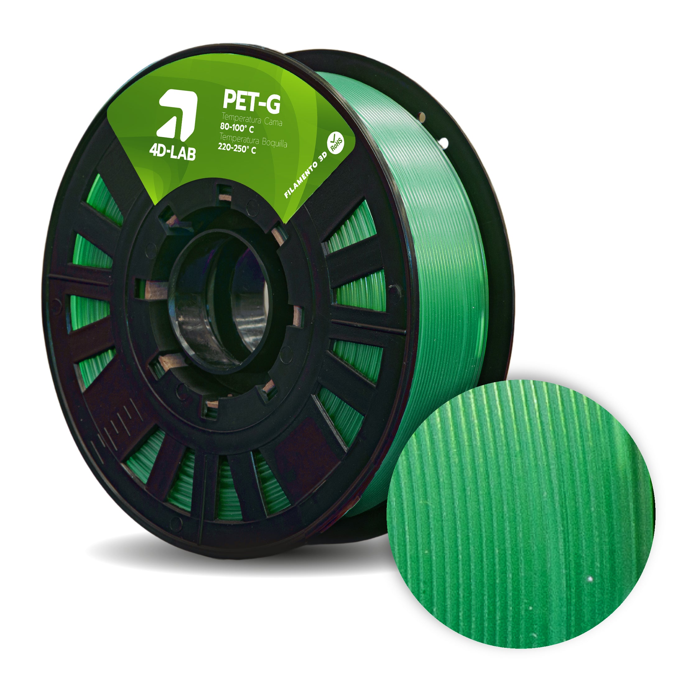 Filamento PET-G Spectrum Verde Lime, 1,75 Mm, 1 Kg, Made In EU Per Stampanti 3D